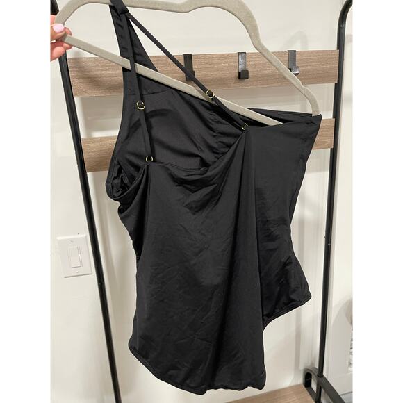 Andie Black One Shoulder Wyndwood One Piece Swim Extra Large - Picture 3 of 4